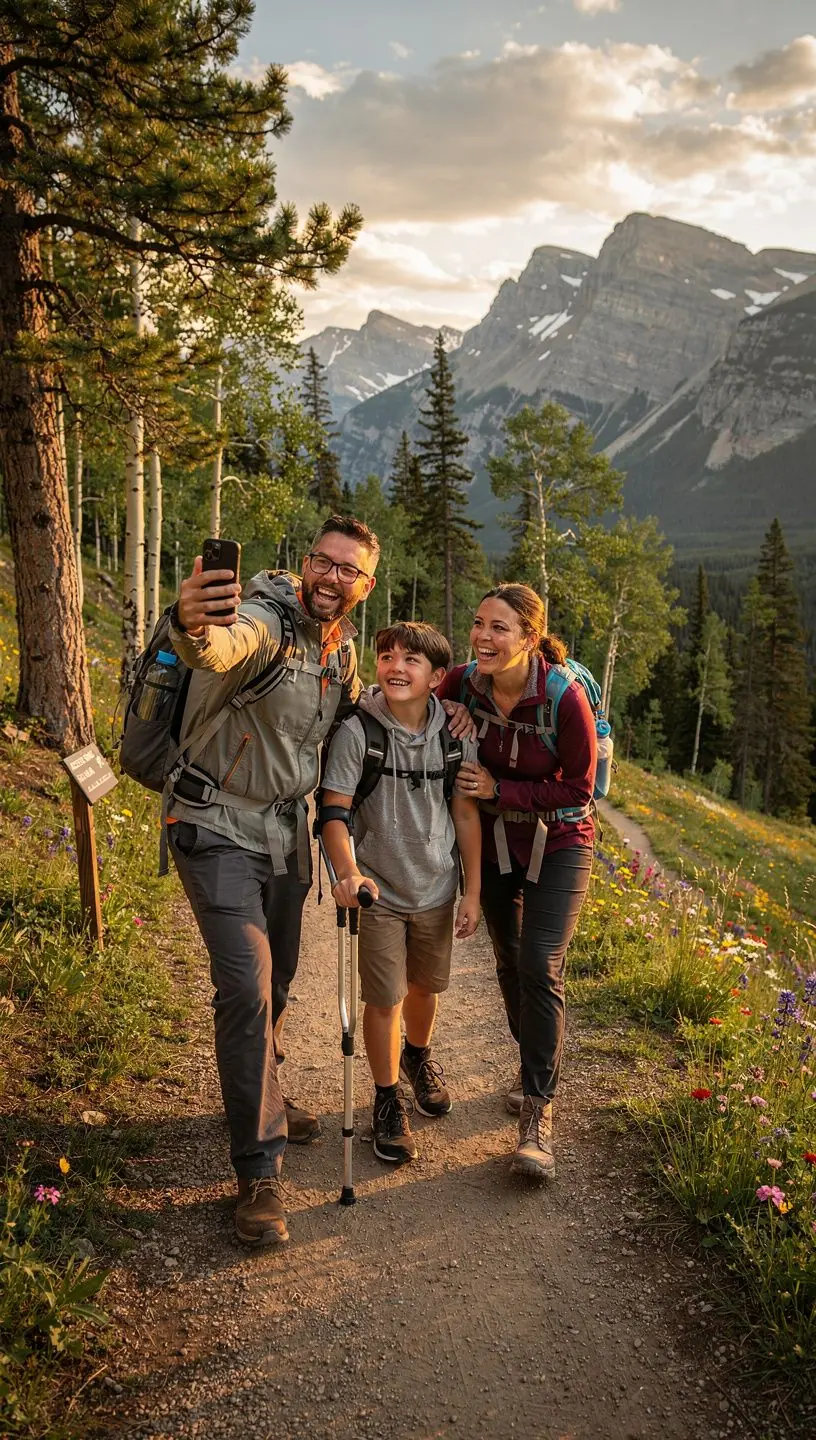 Rodzice planujący podróż przy użyciu laptopa, przeglądający dostępne opcje zakwaterowania.