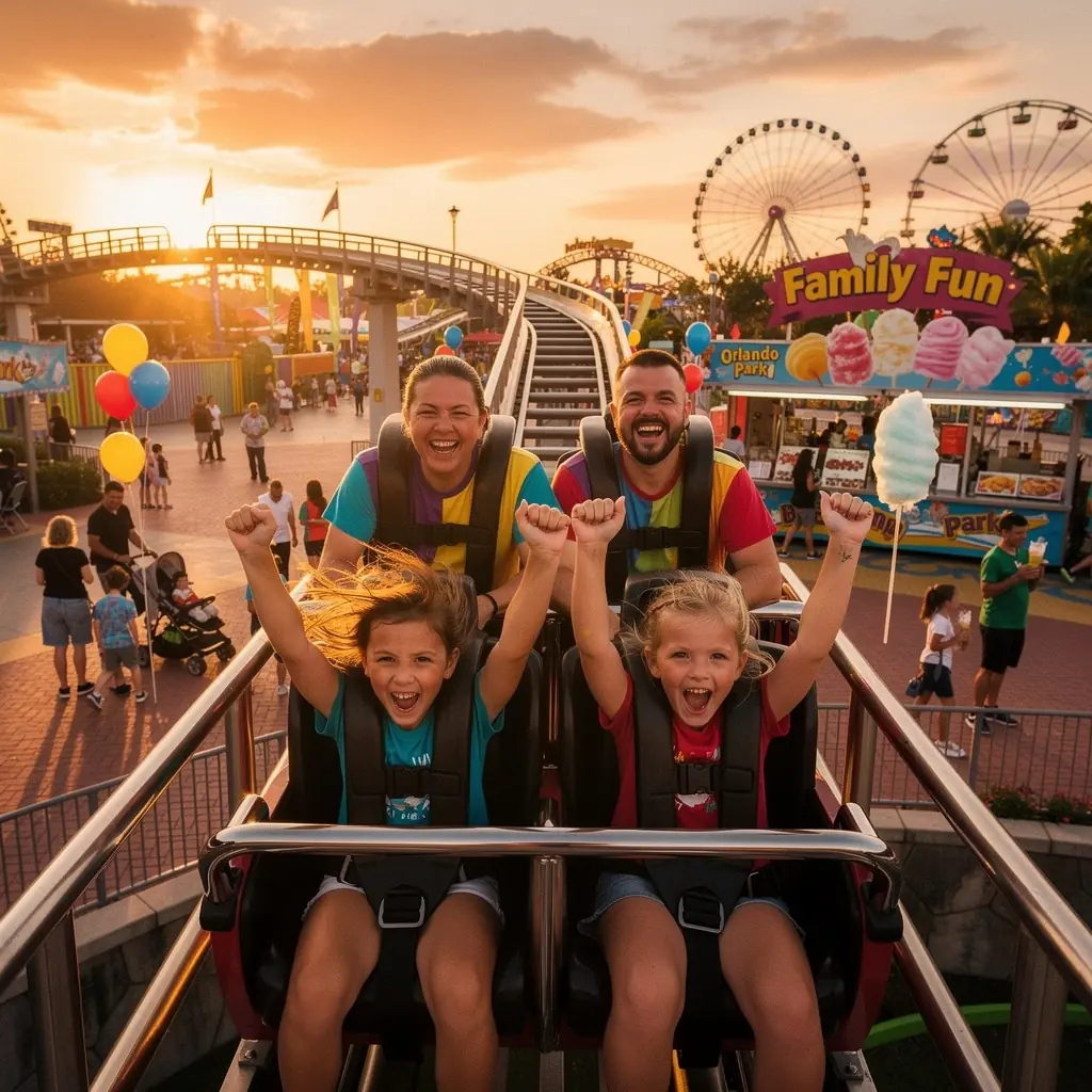 Rodzina spacerująca po malowniczym parku narodowym w Stanach Zjednoczonych.
